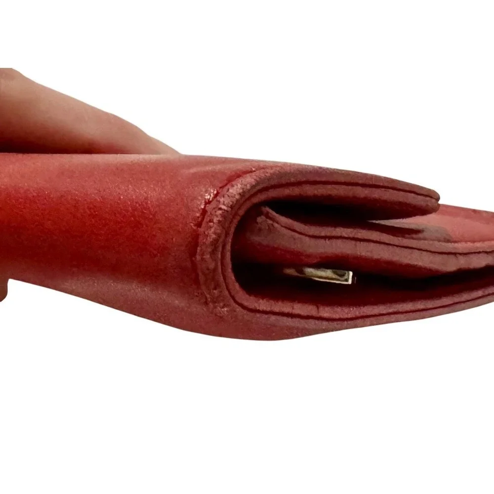 Loewe buttery‎ soft red leather Wallet,  Could be used as clutch GUC
